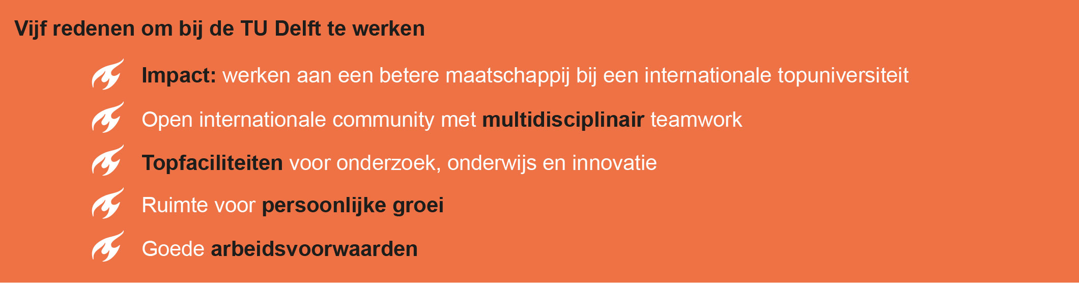 Vijf redenen om bij de TU Delft te werken
