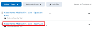 Find the Year Class link in the content of your Brightspace course