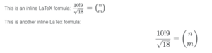 The displayed LaTeX equation