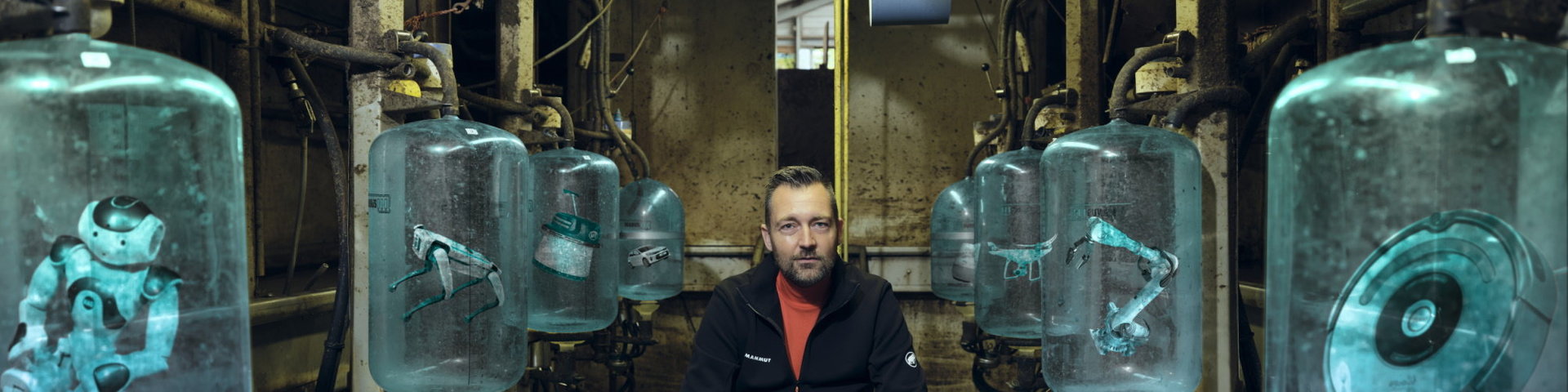 Marco Rozendaal photographed in AI factory