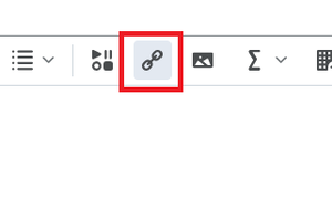 Find and select the Insert Quicklink icon