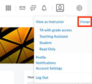 next to "view as an instructor" you can press the "change" button
