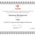 Sebastian Weingärtner fellow of the Society of Cardiovascular Magnetic Resonance