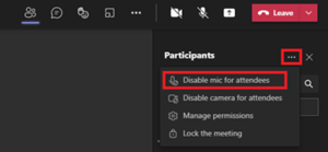 click disable mic for attendees