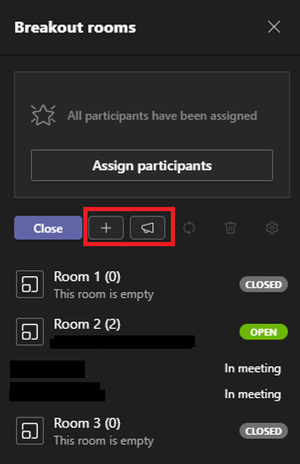make announcements to all groups with the speaker button