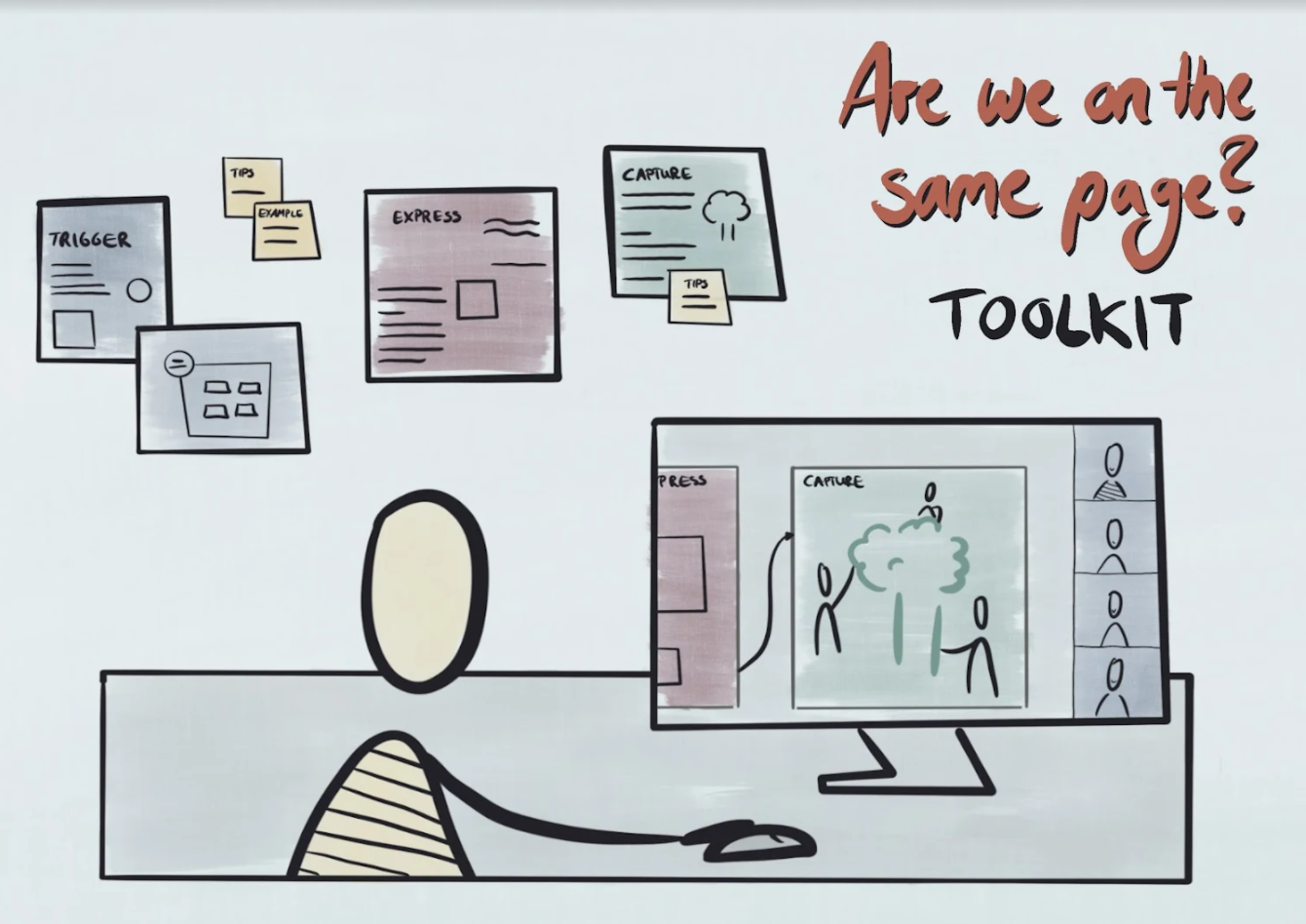 Illustration with the title 'Are we on the same page toolkit'